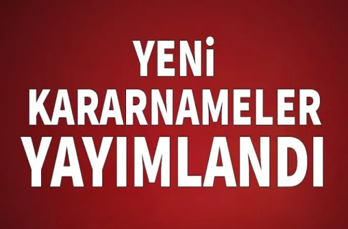 7 yeni Cumhurbaşkanlığı kararnamesi yayımlandı