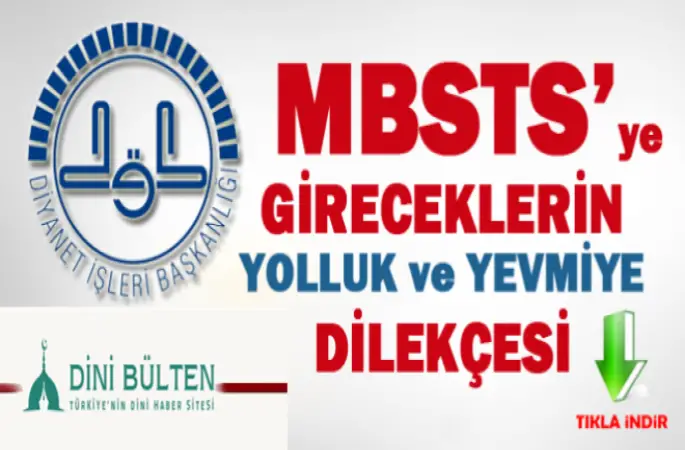 2016 MBSTS Yolluk ve Yevmiye Talebi Dilekçesi