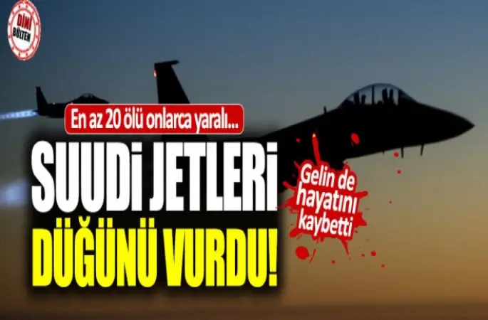 Suudi Arabistan Yemen'de düğünü vurdu
