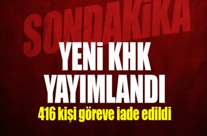 Yeni KHK Resmi Gazete'de yayımlandı! İhraç olmadı