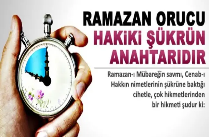 Oruç, Şükrün Anahtarıdır