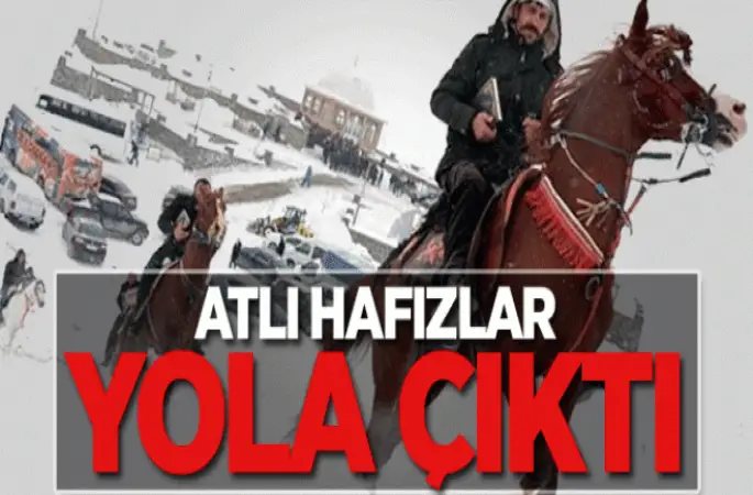 Erzurum'da atlı hafızlar 5 Asırlık Gelenek için yola çıktı