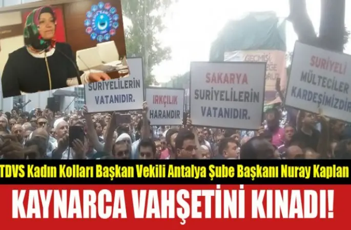 TDVS,Kaynarca Vahşetini Kınadı!