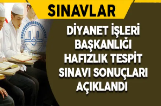 Hafızlık Tespit Sınavı Sonuçları Açıklandı