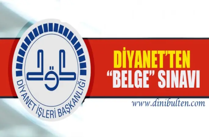 Diyanet'ten Belge Sınavı