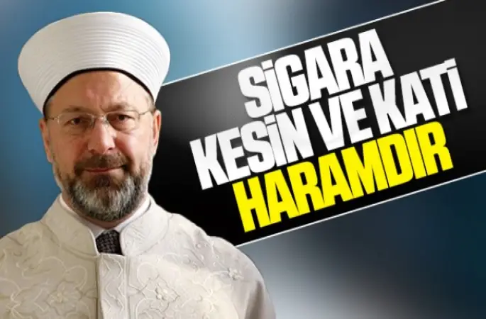 Erbaş, Sigara 5 açıdan kesin ve kat’i haramdır