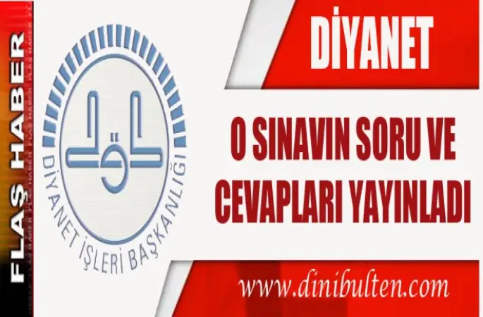 Diyanet,İhtisas kursiyer seçim sınavı soru ve cevapları