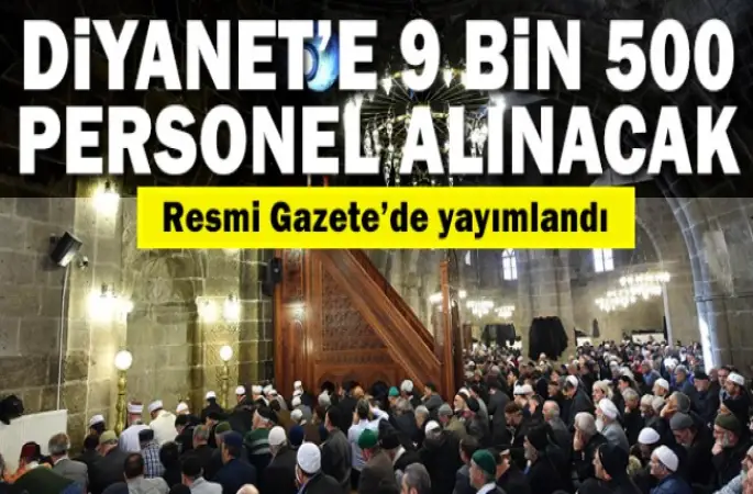 Diyanetin personel alım kararı Resmi Gazete'de