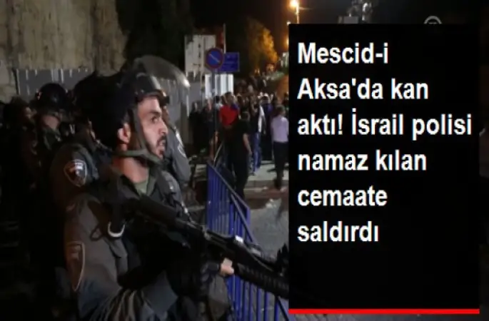 İsrail Polisi, Mescid-i Aksa Kapısındaki Müslümanlara Saldırdı