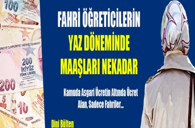 Yaz Döneminde Fahri Öğreticilerin Maaşları Ne Kadar?