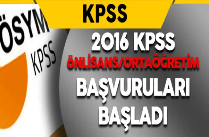 KPSS Önlisans ve Lise sınavına Başvurular Başladı