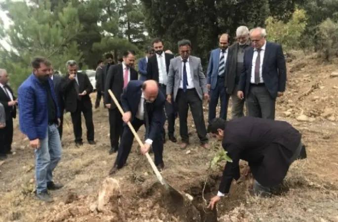 19 ilçe müftüsü yüzlerce fidanı toprakla buluşturdu