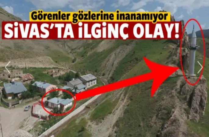 Minareler tepede,Cami ise Köyde