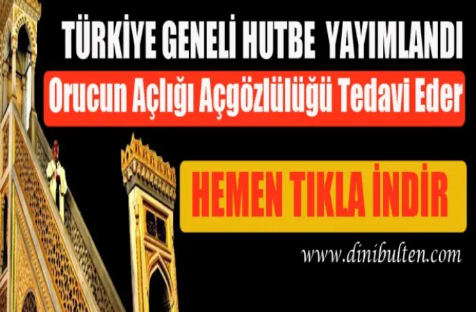 Orucun Açlığı Açgözlülüğü Tedavi Eder