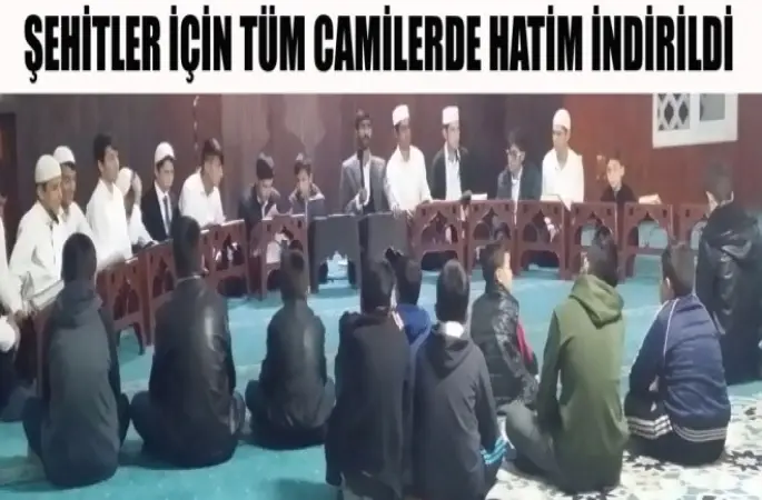 Şehitler için tüm camilerde hatim indirildi