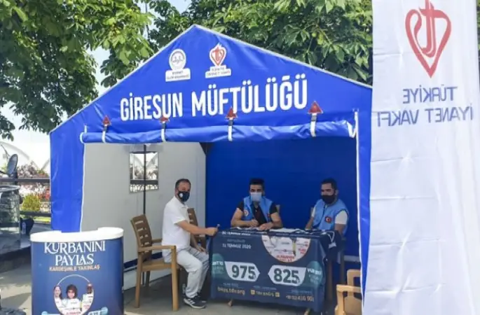 Giresun'da TDV'ye kurban bağışında bulunmaya çağırıyor