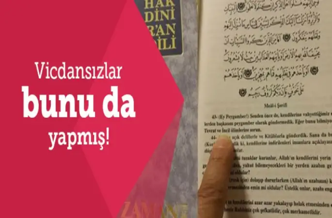 FETÖ Kuran-ı Kerim'in mealini de değiştirmiş!..