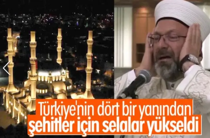 90 bin camide 15 Temmuz şehitleri için sela okundu