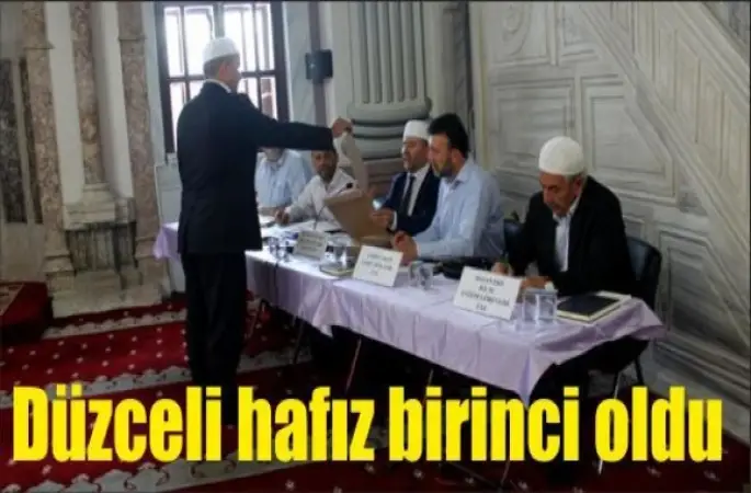 Düzceli hafız Abdullah Karduz birinci oldu