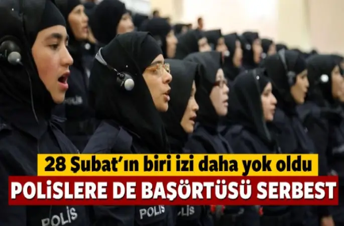 Kadın polislere başörtüsü serbest