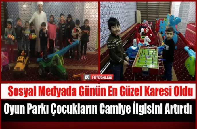 Pendik’te  Çocuklar İçin Cami İçinde Oyun Alanı