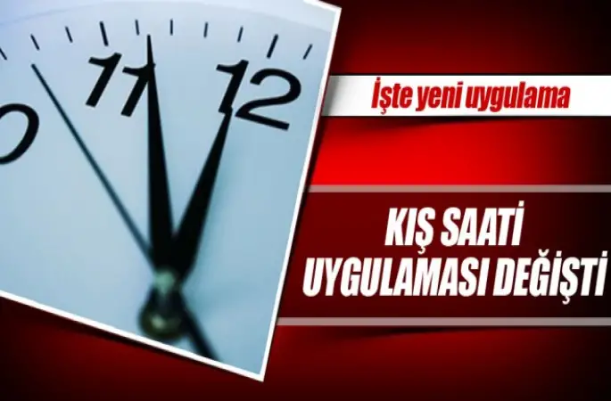 Kış saati uygulaması yürürlükten kaldırıldı