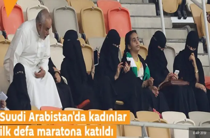 Suudi Arabistan'da kadınlar ilk defa maratona katıldı