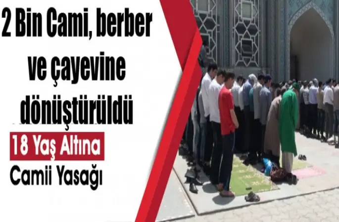 Camiler berber ve çayevine dönüştürüldü