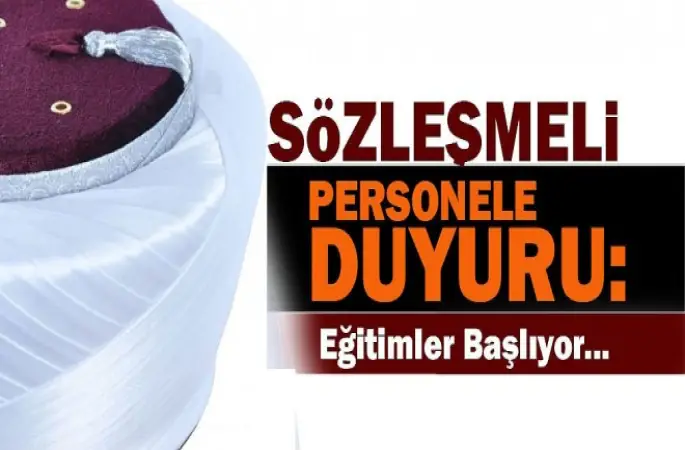 Diyanet'te 4/B Sözleşmeli Mesleğe Hazırlık Eğitimi