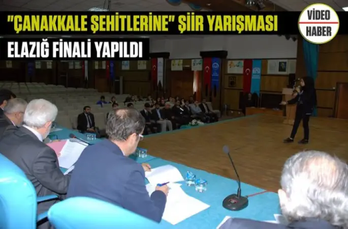Çanakkale Şehitlerine Şiir Yarışması Elazığ Finali Yapıldı