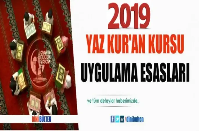 Yaz Kur'an Kursları Uygulama Esasları