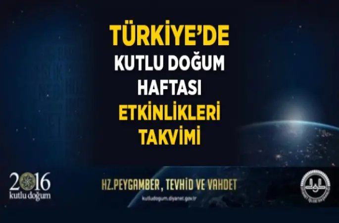 2016 Kutlu Doğum Haftası Takvimi