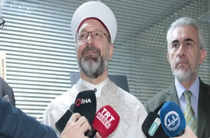 Erbaş: Cami adabına uygun olmayan görüntüler oluşmuş