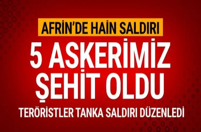 5 Asker Şehit