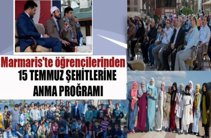 Marmaris'te 15 Temmuz şehitlerine Anma Programı