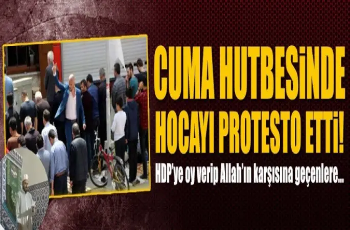 Bolu'da, BBP'li Başkan Cuma hutbesinde İmama tepki gösterdi