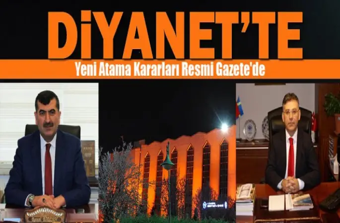 Diyanet'te Yeni atamalar Resmi Gazetede