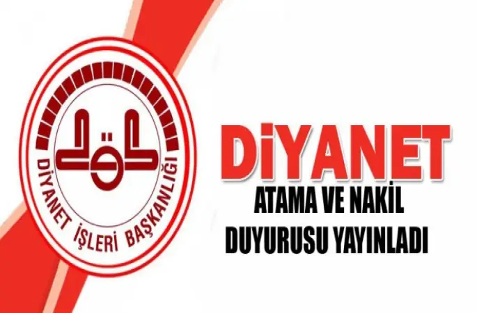 Diyanet'ten Atama ve Nakil duyurusu