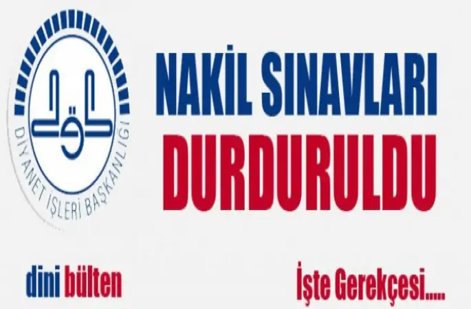 Diyanet'te, Nakil Sınavlarını Durduruldu