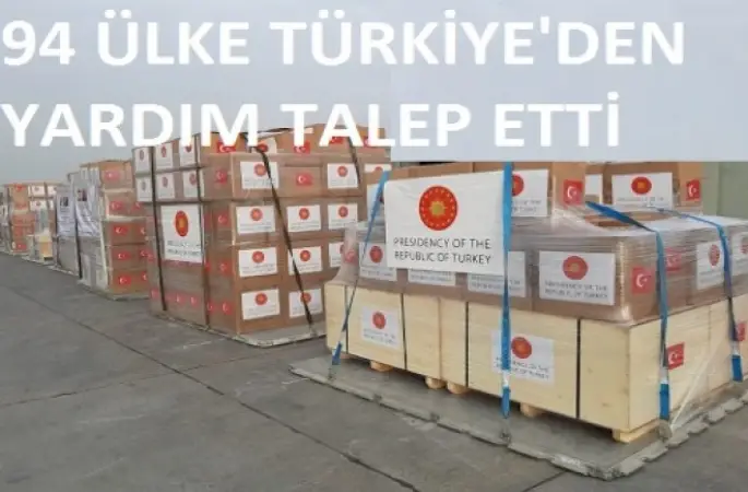 94  Ülke Türkiye'den Yardım Talep Etti