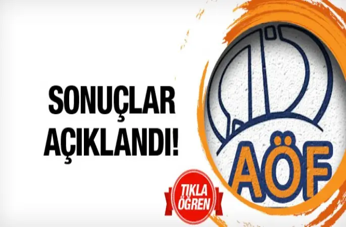 AÖF sonuçları açıklandı öğren