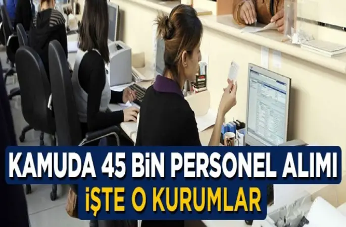 Kamuda 45 bin kişilik yeni istihdam! İ