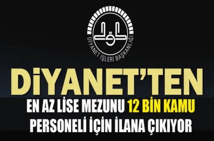Diyanet 12 Bin Personel Alınacak