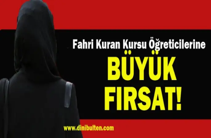 Fahri Kuran Kursu Öğreticiliği Alımları