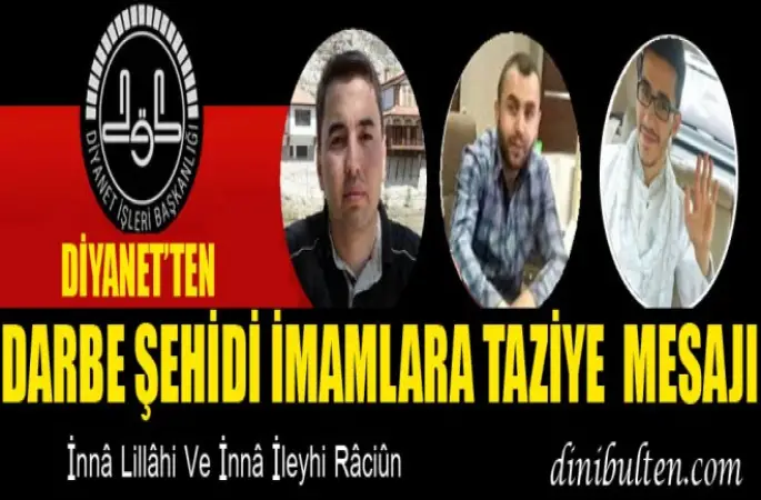 Görmez'den Şehit Din görevlileri için Taziye Mesajı