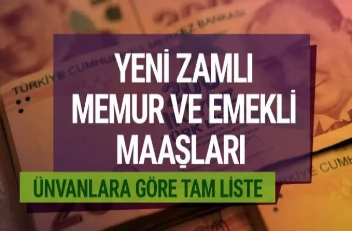 Memur ve Emeklilerin  Zamlı maaşları