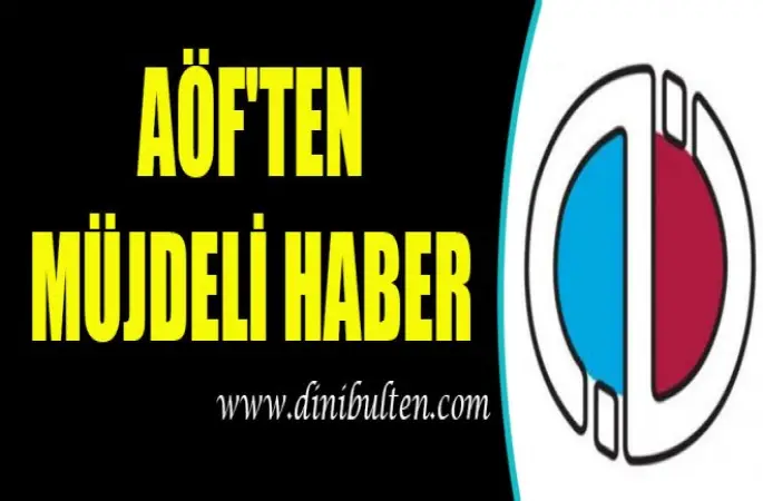 AÖF'den Müjdeli haber