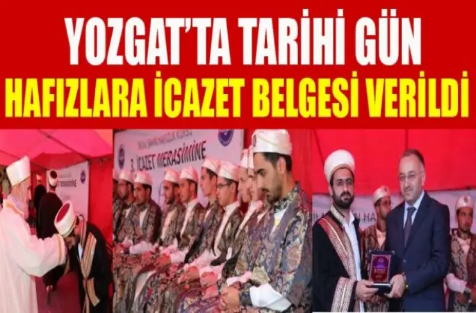 Yozgat'ta 22 Hafızlara İcazet Belgesi Verildi