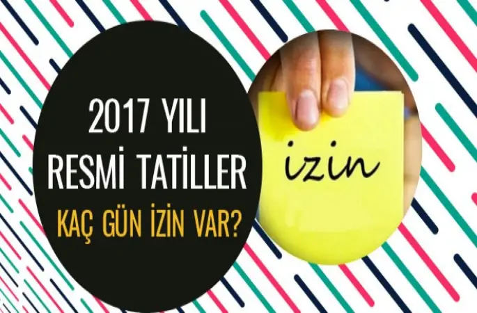 2017 resmi tatil listesi