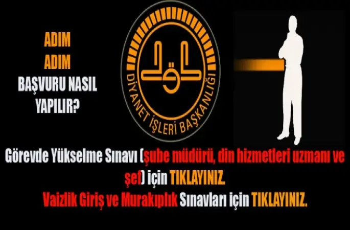 Vaizlik,Şube müdürü, din hizmetleri uzmanı ve şef Adım Adım Başvuru Nasıl Yapılır ...